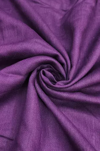 Purple cotton silk embroidered unstitched dress material