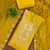 Yellow viscose embroidered unstitched dress material