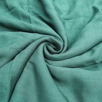 Turquoise cotton silk embroidered unstitched dress material 4