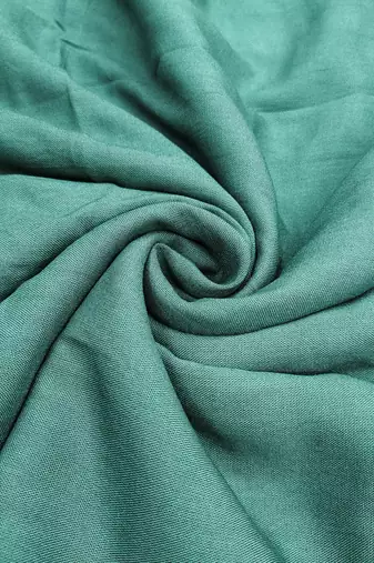 Turquoise cotton silk embroidered unstitched dress material