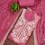 Pink cotton silk embroidered unstitched dress material