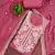 Pink cotton silk embroidered unstitched dress material