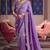 Lavender viscose zari tissue silk heavy embroidery, beads with sequince work saree with blouse
