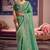 Sea green viscose zari tissue silk heavy embroidery, beads with sequince work saree with blouse