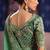 Sea green viscose zari tissue silk heavy embroidery, beads with sequince work saree with blouse