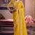 Yellow viscose zari tissue silk heavy embroidery, beads with sequince work saree with blouse