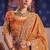 Orange viscose zari tissue silk heavy embroidery, beads with sequince work saree with blouse