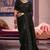 Black viscose zari tissue silk heavy embroidery, beads with sequince work saree with blouse