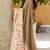 Brown & cream pure tussar silk printed saree with blouse
