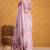 Lavender pure tussar silk printed with kasheeda work saree with blouse