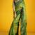 Green pure silk handloom zari weaving saree with blouse