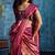 Magenta silk handloom zari weaving saree with blouse