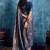 Blue silk handloom zari weaving saree with blouse