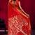 Red satin linen silk handloom zari weaving saree with blouse