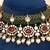 Gold plated kundan multicolor stones choker necklace set