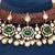 Gold plated kundan multicolor stones choker necklace set