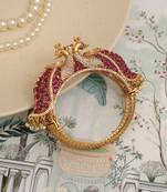 Gold plated red stones heritage kada