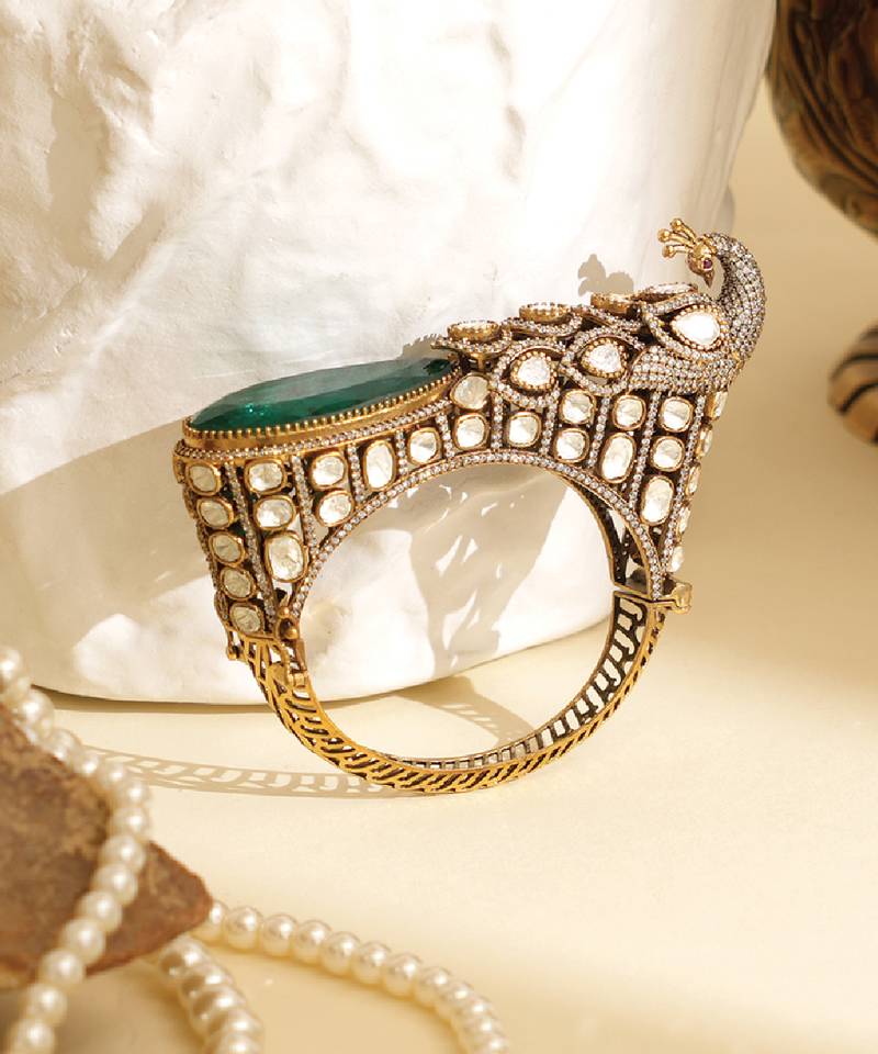 Zircon green stone royal kada