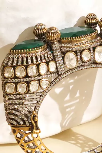 Zircon green stone royal kada