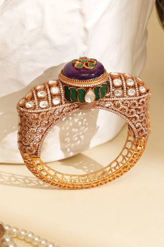 Zircon purple stone royal kada