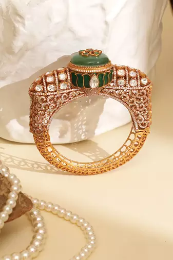 Zircon green stone royal kada