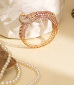 Zircon pink stone royal kada