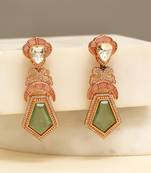 Gold plated multicolor stones earrings