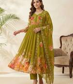 Womens new fancy fox georgette heavy quality fabricwith handwork gown set