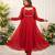 Womens new fancy fox georgette heavy quality fabric with handwork gown set