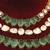 Gold plated kundan green stones multi layered necklace set