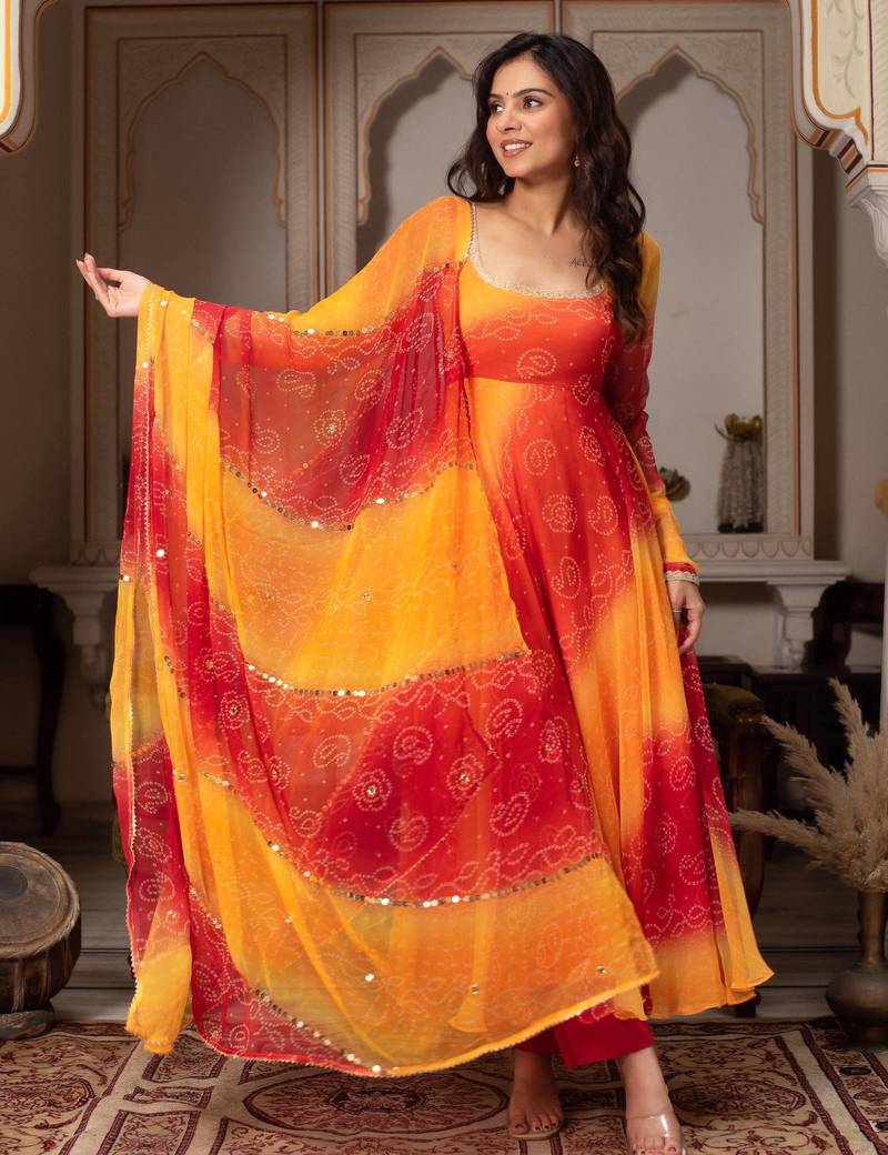 Womens new trending  festival marriage season party wear look gown set