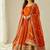 Womens new fancy silk  heavy quality fabric with handwork gown set