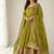 Womens new fancy silk  heavy quality fabric with handwork gown set