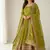 Womens fancy silk heavy quality fabric with handwork gown set