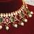 Gold plated kundan multicolor stones choker necklace set