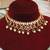 Gold plated kundan multicolor stones choker necklace set