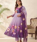 Womens new fancy fox georgette heavy quality fabric with handwork gown set