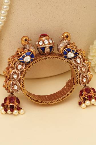 Gold plated multicolor heritage kada