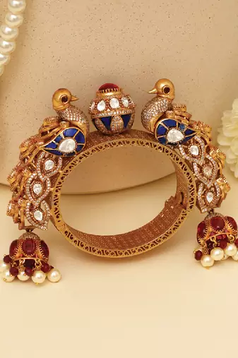 Gold plated multicolor heritage kada