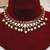 Gold plated maroon stones necklace set