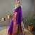 Purple paithani saree with unstitched blouse piece