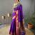 Purple paithani saree with unstitched blouse piece