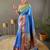 Sky blue paithani saree with unstitched blouse piece