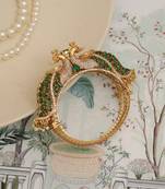 Gold plated green stones heritage kada