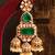 Gold plated green stones jhumkas