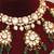 Gold plated kundan green stones choker necklace set