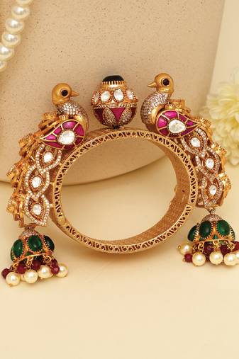 Gold plated multicolor heritage kada