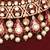 Gold plated kundan red stones choker necklace set