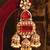 Gold plated red stones jhumkas
