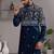Blue armani premium designer festive wear indo western set